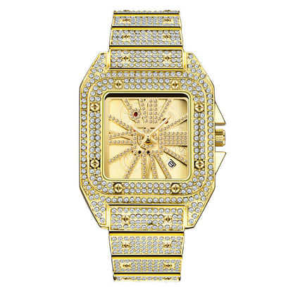 Iced Out Square Stud Watch