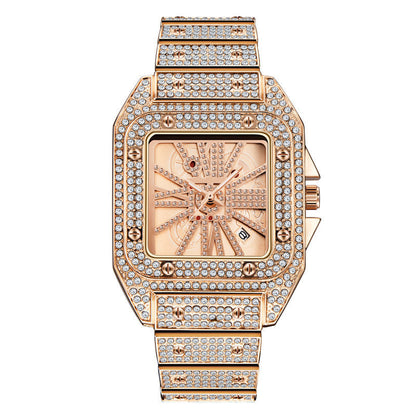 Iced Out Square Stud Watch
