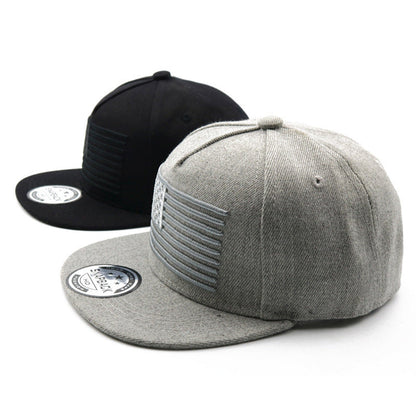 American Flag Embroidered Snapback
