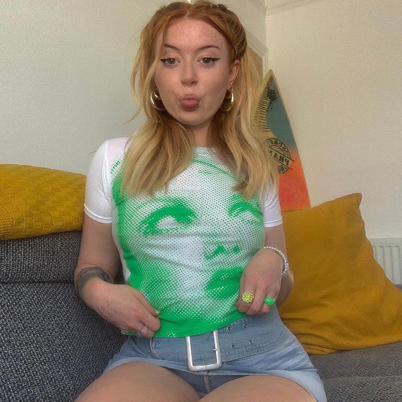 Hip Hop Face T-Shirt - Womens - DATNEWDRIP
