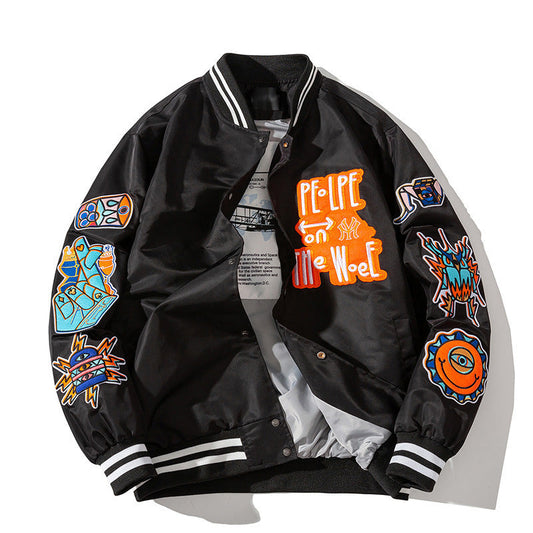 Hip Hop Baseball Style Jacket - Mens - DATNEWDRIP