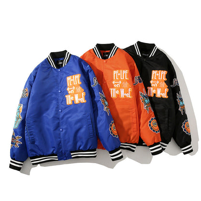 Hip Hop Baseball Style Jacket - Mens - DATNEWDRIP
