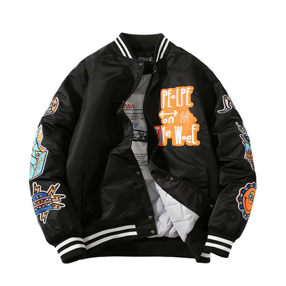 Hip Hop Baseball Style Jacket - Mens - DATNEWDRIP
