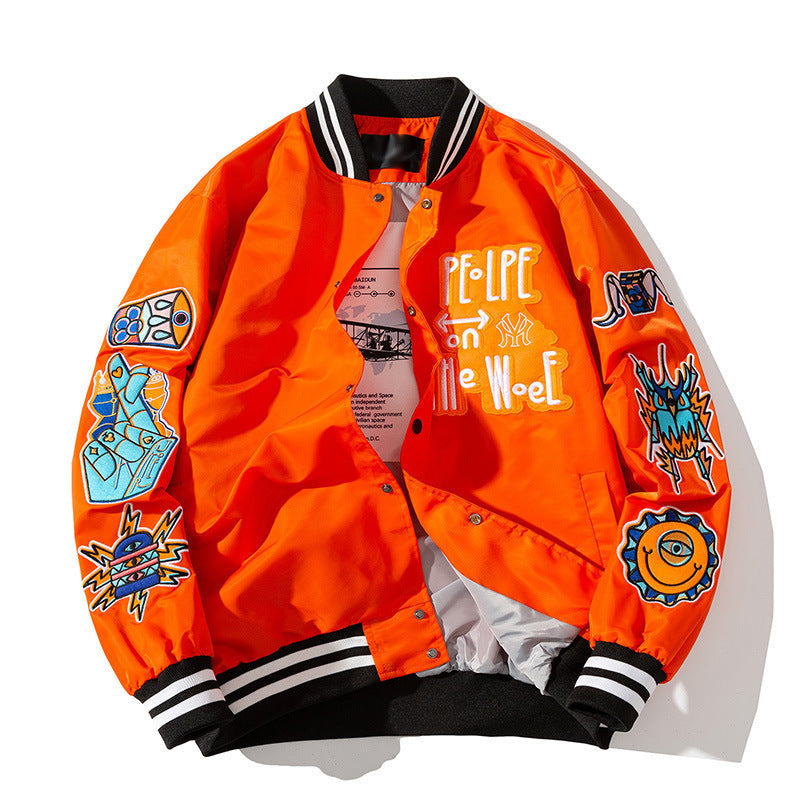 Hip Hop Baseball Style Jacket - Mens - DATNEWDRIP