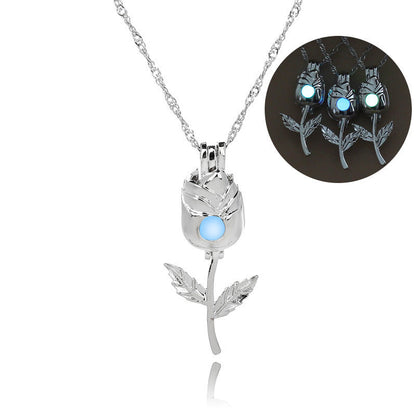 Luminous Rose Stem Pendant - DATNEWDRIP