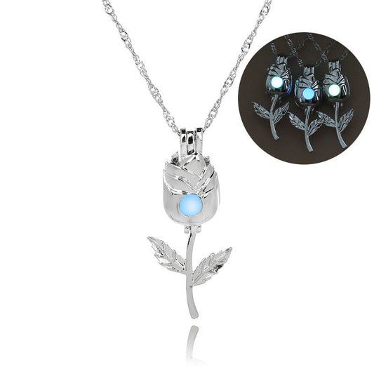 Luminous Rose Stem Pendant - DATNEWDRIP