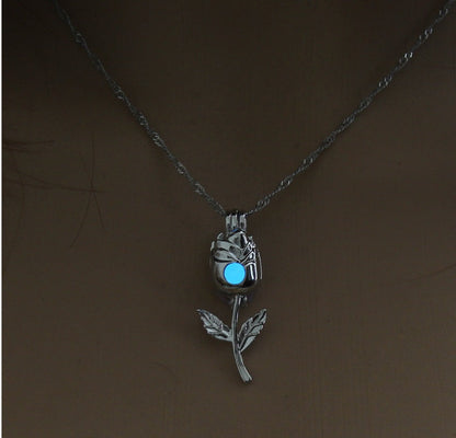 Luminous Rose Stem Pendant - DATNEWDRIP