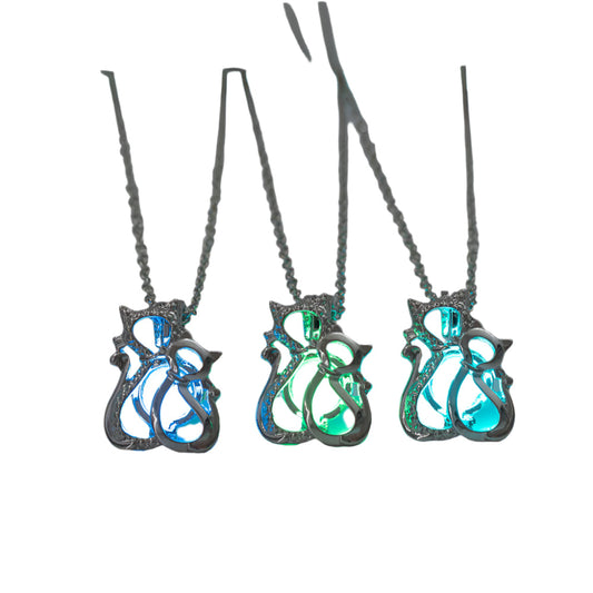 Luminous Two Cat Pendant - DATNEWDRIP