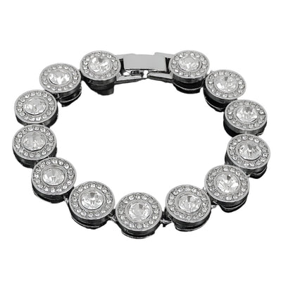 Iced Out Round Gem Outer Circle Chain