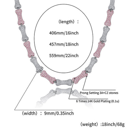 Iced Out Bone Chain - DATNEWDRIP