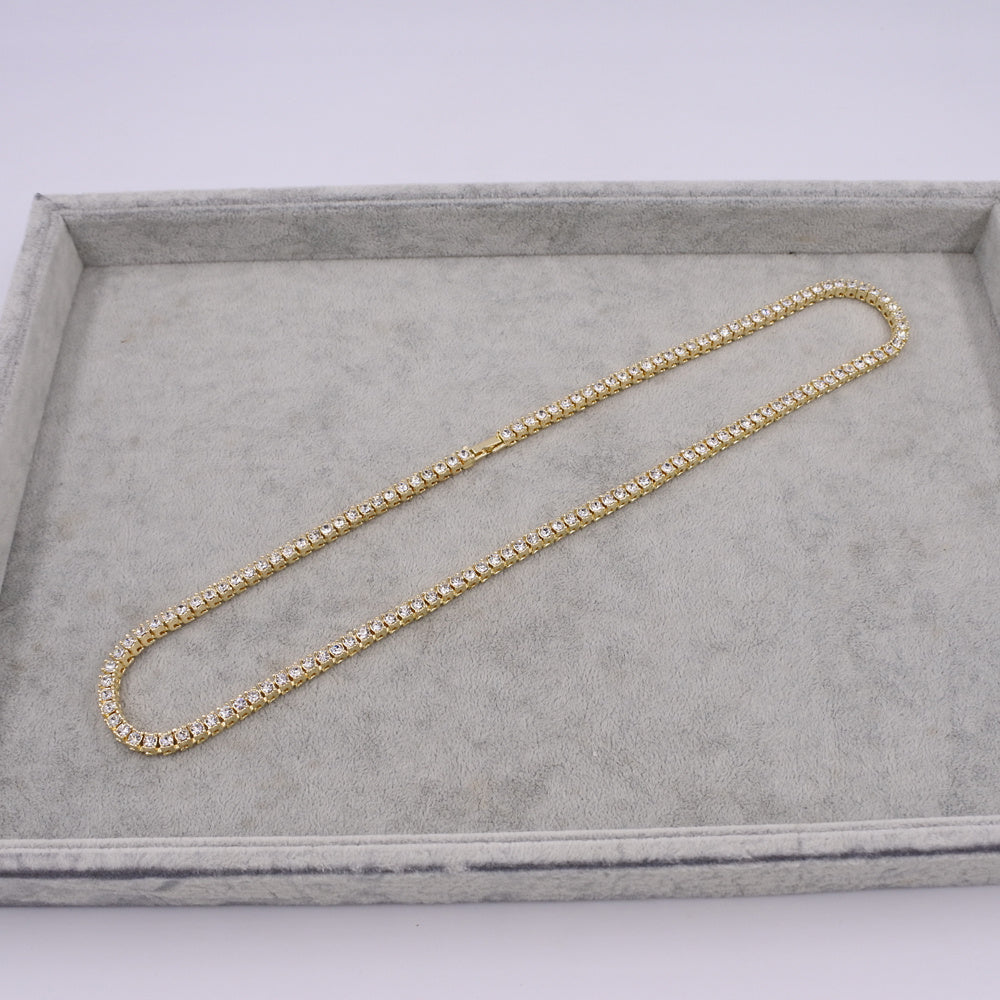 Iced Out 1 Row Tennis Necklace Chain