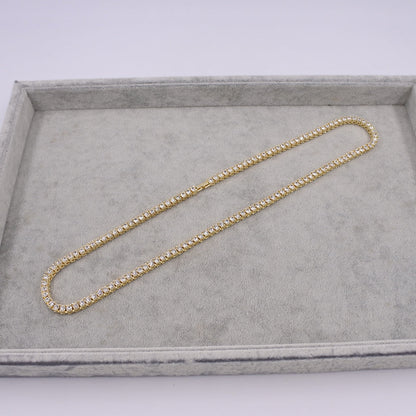 Iced Out 1 Row Tennis Necklace Chain