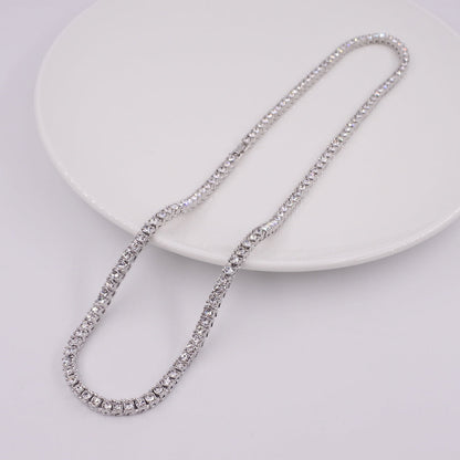 Iced Out 1 Row Tennis Necklace Chain