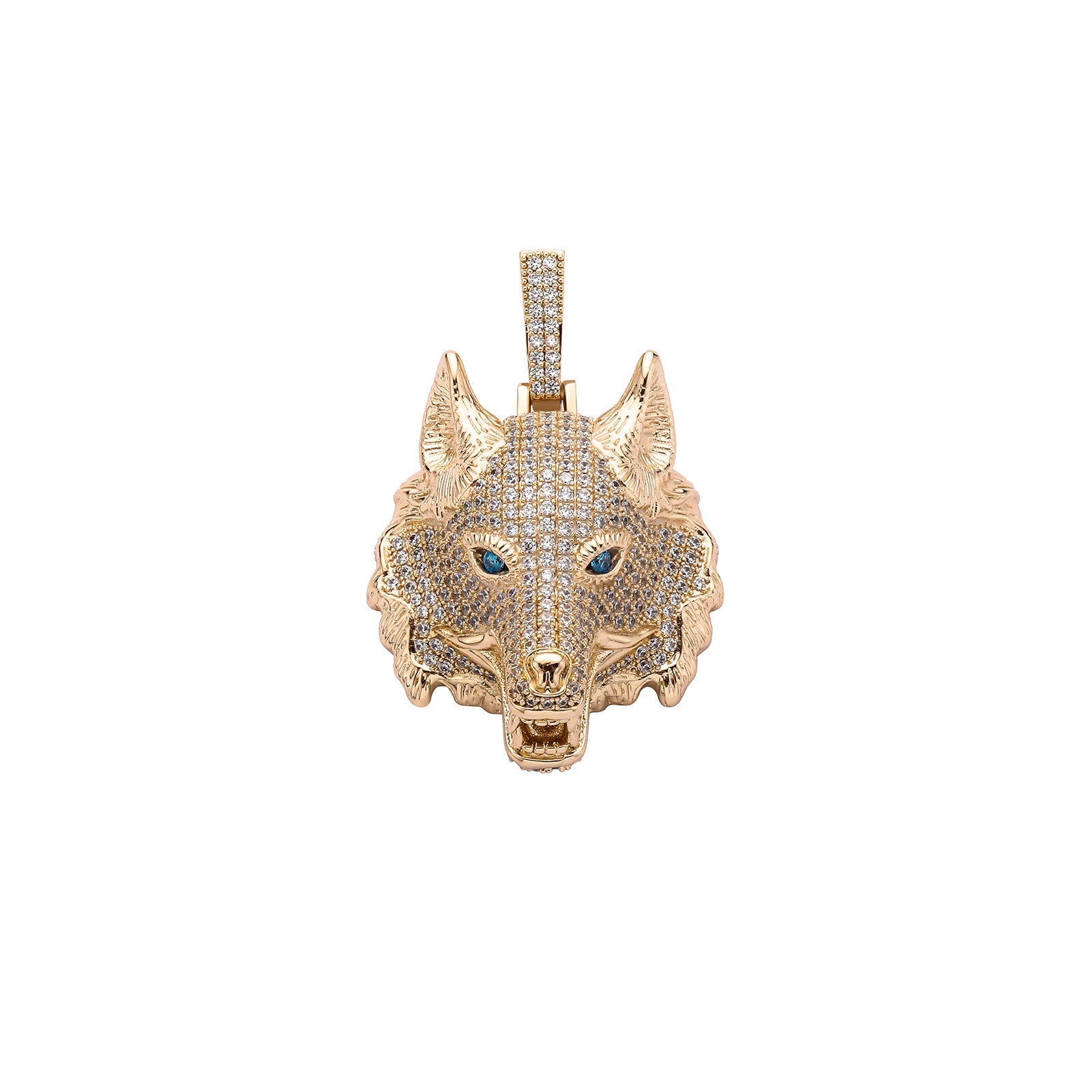 Iced Out Wolf Head Pendant - DATNEWDRIP