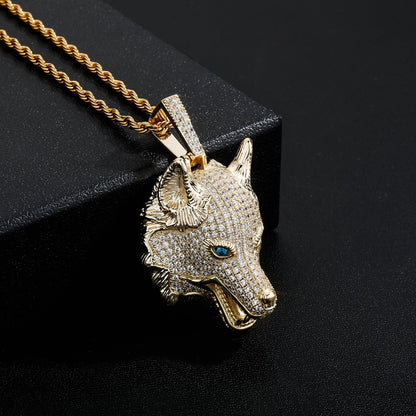 Iced Out Wolf Head Pendant - DATNEWDRIP