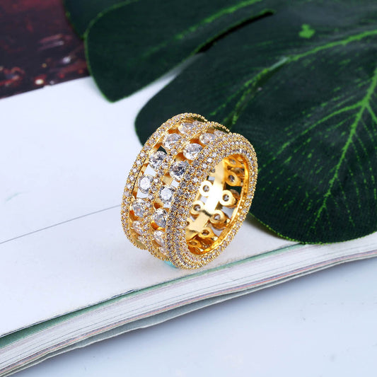 Iced Out Double Row Spaced Ring - DATNEWDRIP