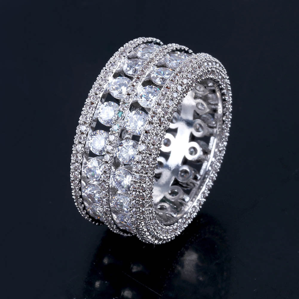 Iced Out Double Row Spaced Ring - DATNEWDRIP