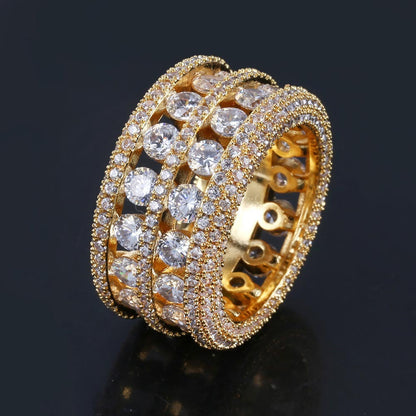 Iced Out Double Row Spaced Ring - DATNEWDRIP