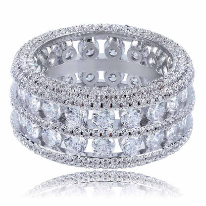 Iced Out Double Row Spaced Ring - DATNEWDRIP