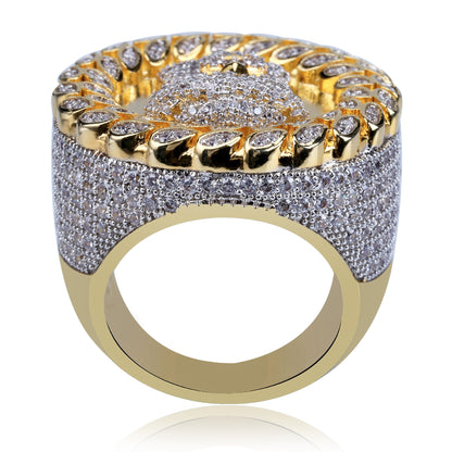 Iced Out Jesus Piece Ring