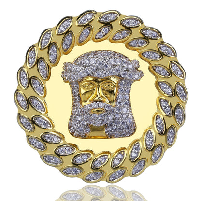 Iced Out Jesus Piece Ring