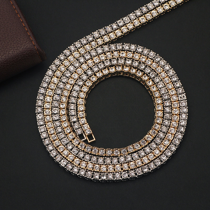 Iced Out Large Multi Color Gem Tennis Chain - DATNEWDRIP