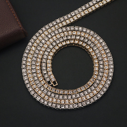 Iced Out Large Multi Color Gem Tennis Chain - DATNEWDRIP