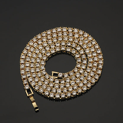 Iced Out Large Multi Color Gem Tennis Chain - DATNEWDRIP