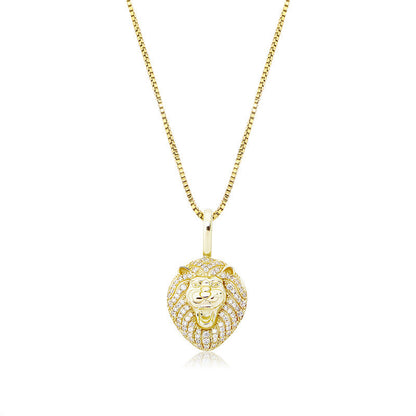925 Silver Iced Out Lion Pendant