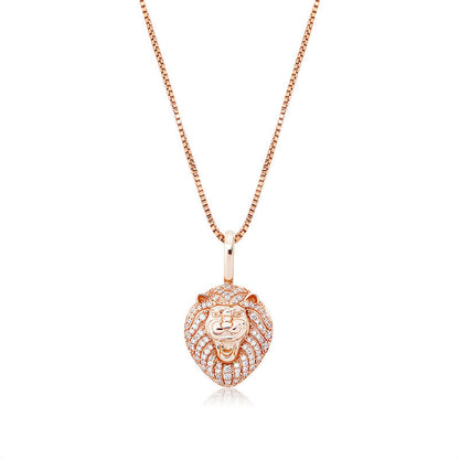 925 Silver Iced Out Lion Pendant