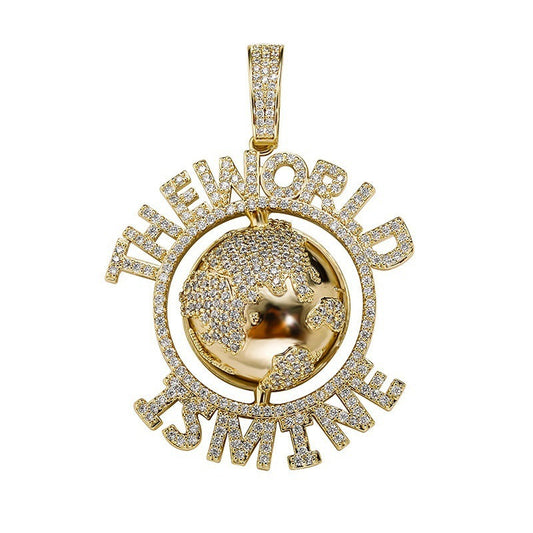 Iced Out The World Is Mine Pendant - DATNEWDRIP