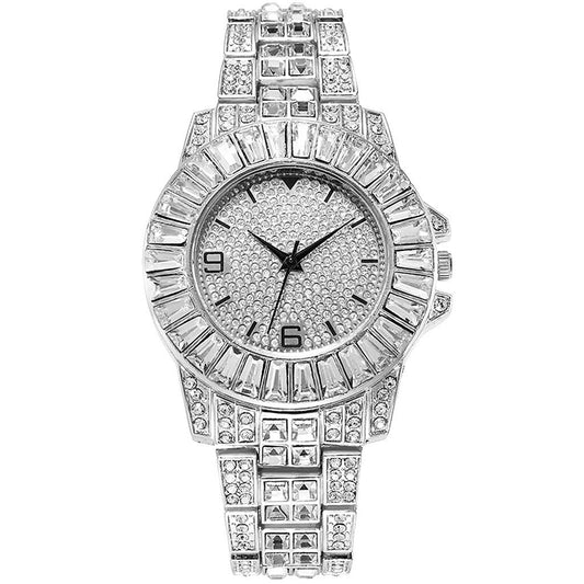 Iced Out Baguette Lined Face Watch - DATNEWDRIP