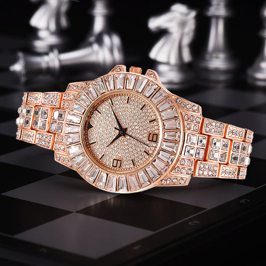 Iced Out Baguette Lined Face Watch - DATNEWDRIP
