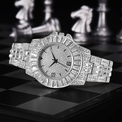Iced Out Baguette Lined Face Watch - DATNEWDRIP