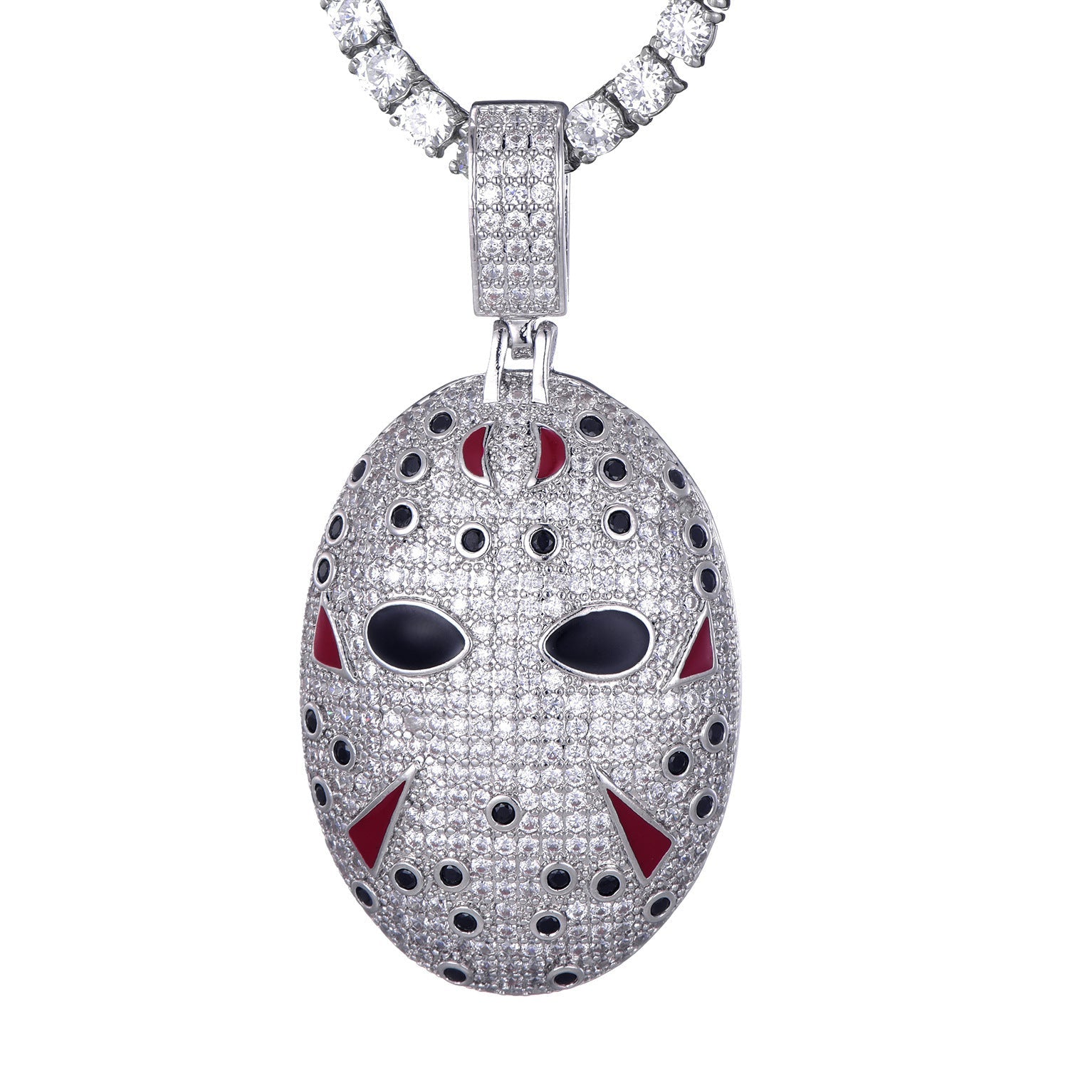 Iced Out Hockey Mask Pendant - DATNEWDRIP