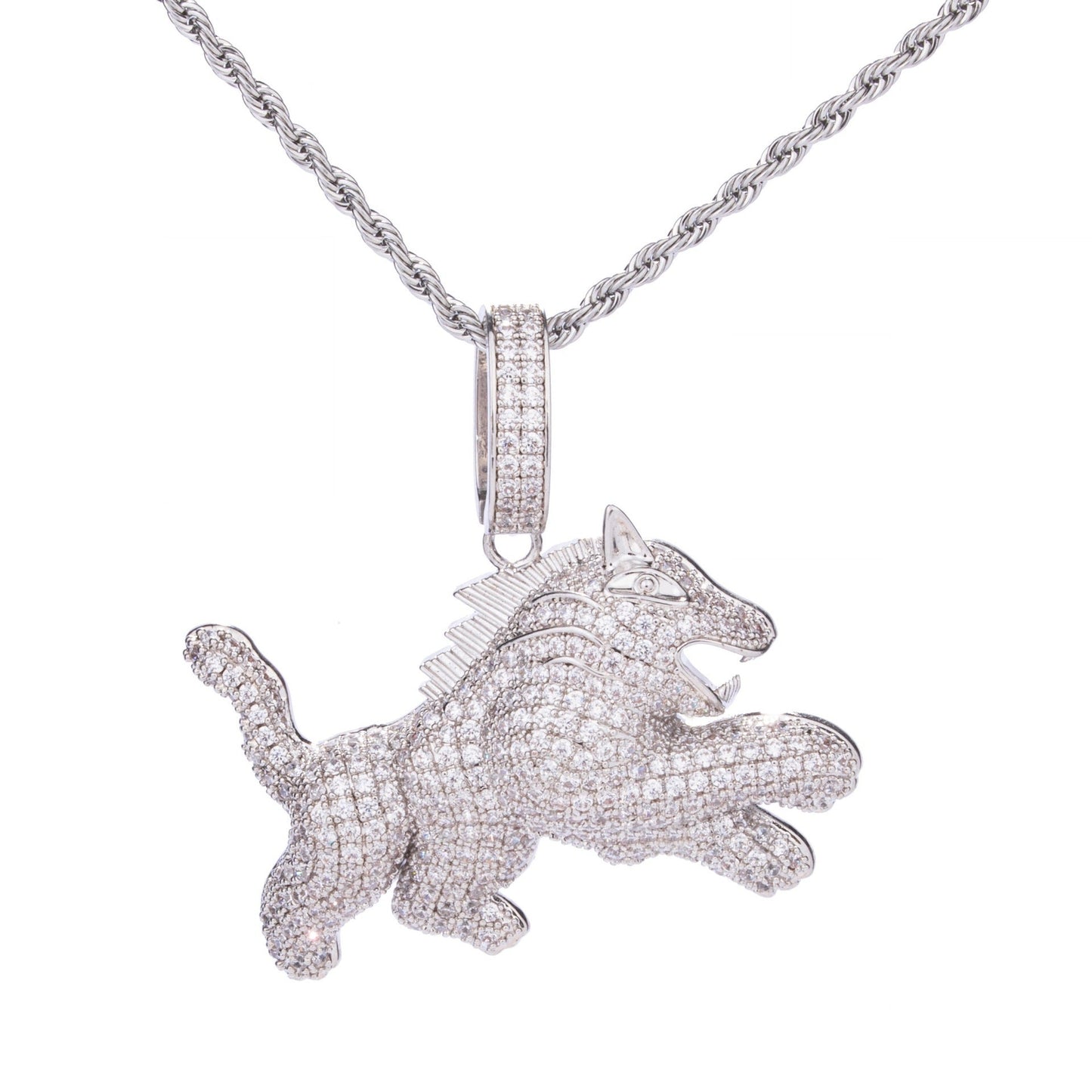 Iced Out Running Lion Pendant - DATNEWDRIP