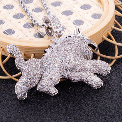 Iced Out Running Lion Pendant - DATNEWDRIP