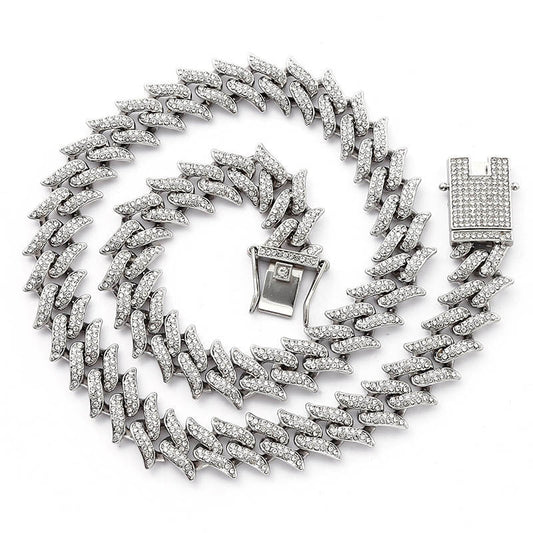 Iced Out Thorned Cuban Link Chain - DATNEWDRIP