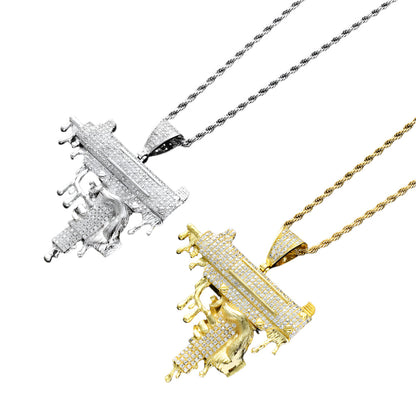 Iced Out Drip Uzi Pendant
