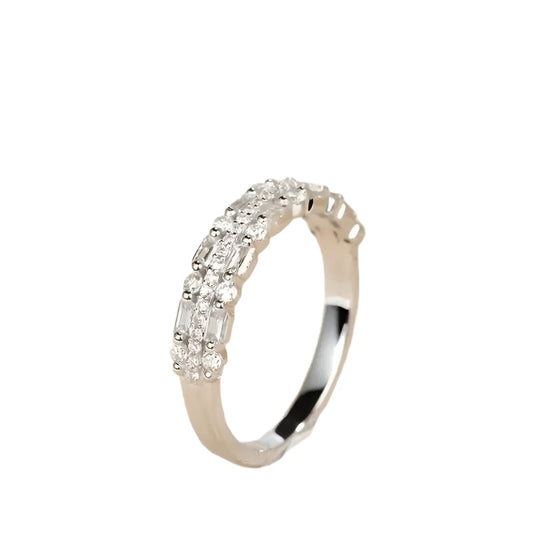 3 Row Emerald Alternating Ring - DATNEWDRIP