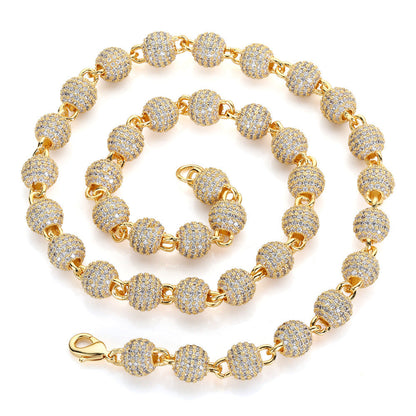 Iced Out Ball Bead Chain - DATNEWDRIP