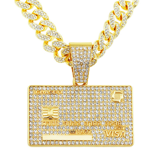 Iced Out Visa Pendant