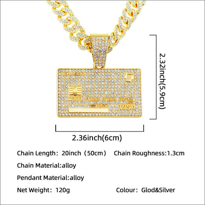 Iced Out Visa Pendant