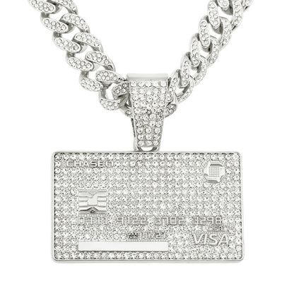 Iced Out Visa Pendant