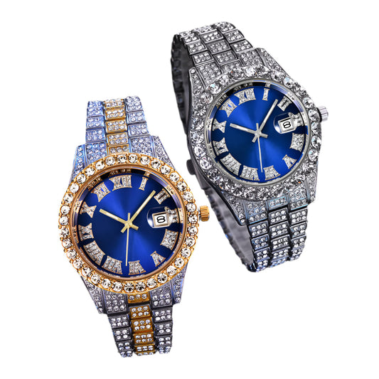 Iced Out Frosted Numerals Watch