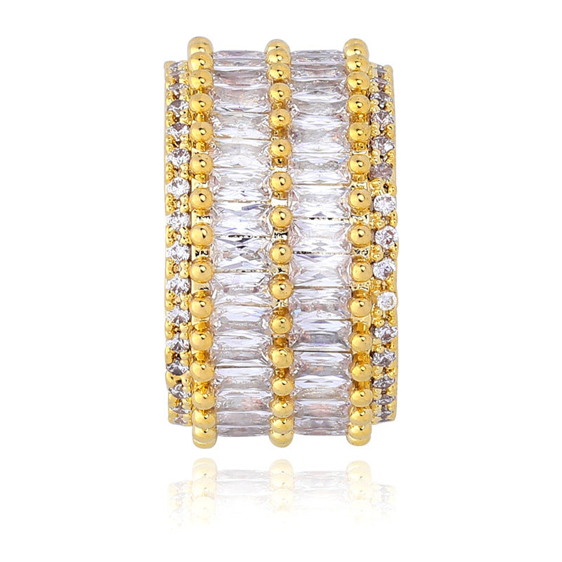 Iced Out Double Row Baguette Ring