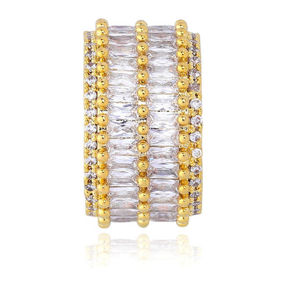 Iced Out Double Row Baguette Ring