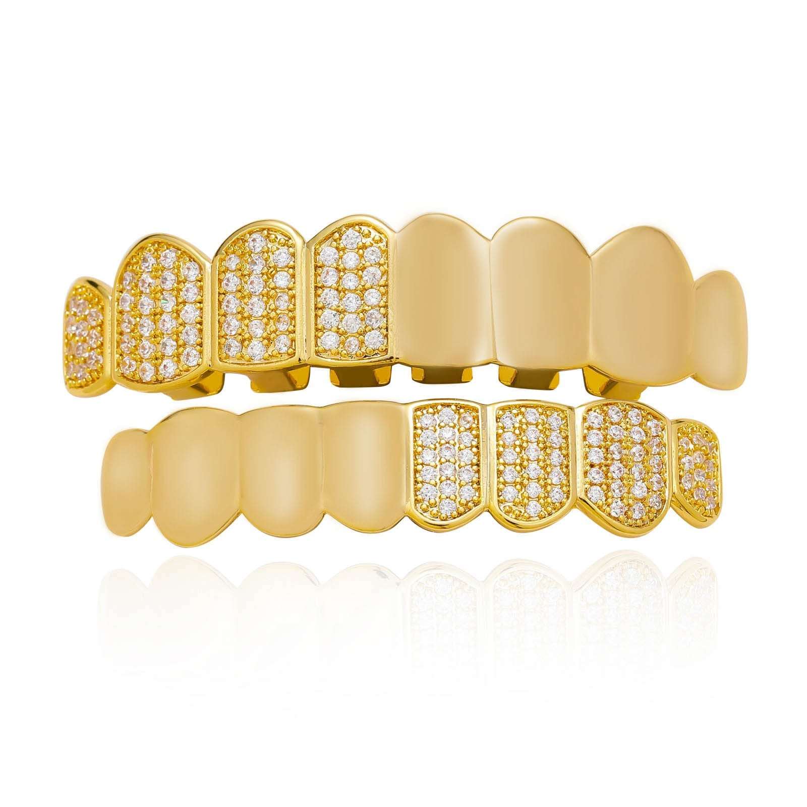Half N Half Iced Out Grillz