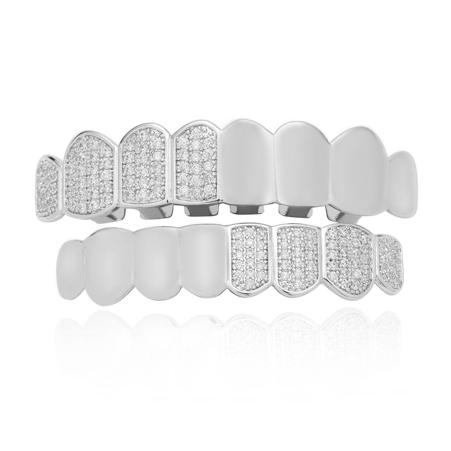 Half N Half Iced Out Grillz