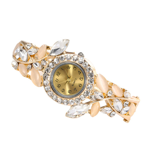 Iced Out Super Intricate Filigree Multi Gem Ladies Watch